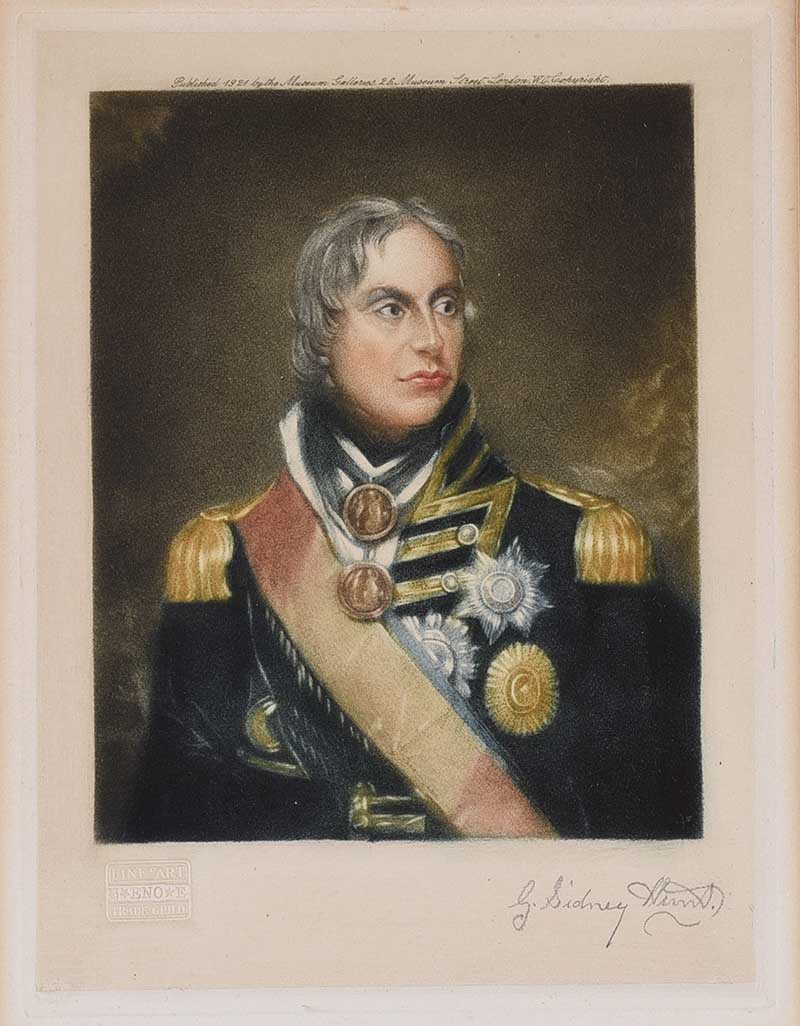 COLOURED ENGRAVING VISCOUNT NELSON - Image 2 of 2