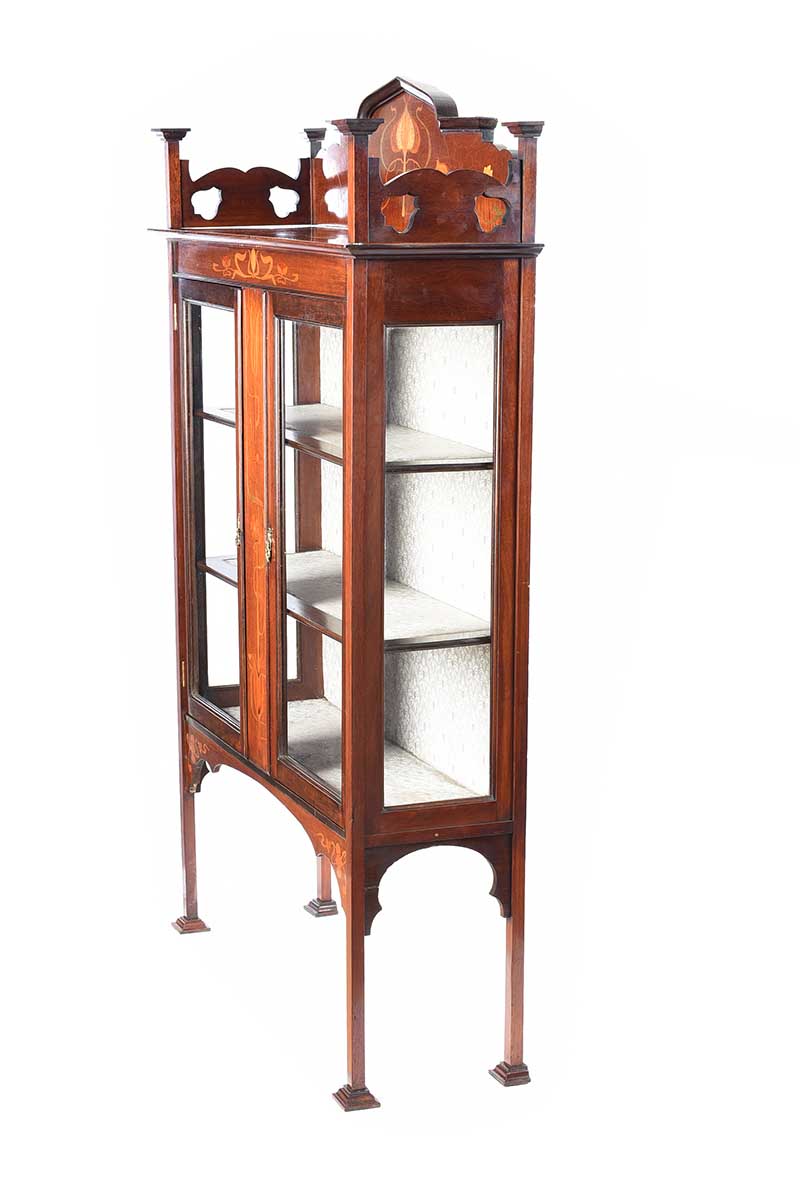 ART NOUVEAU DISPLAY CABINET - Image 6 of 7