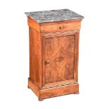 MARBLE TOP BEDSIDE PEDESTAL