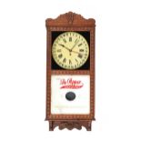 AMERICAN ADVERTISING OAK WALL CLOCK