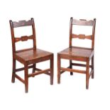 PAIR OF GEORGIAN OAK SIDE CHAIRS