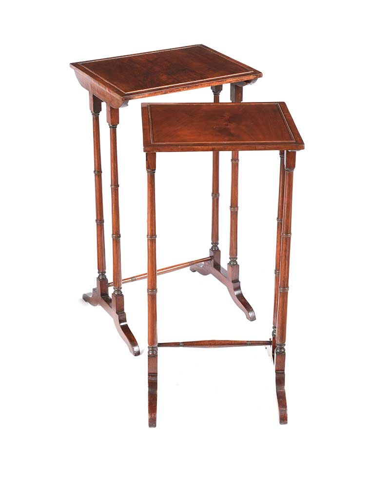 REGENCY MAHOGANY NEST OF TWO TABLES - Image 2 of 3