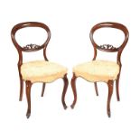 PAIR OF VICTORIAN ROSEWOOD BALLOON BACK OCCASIONAL CHAIRS
