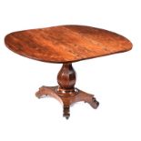 19TH CENTURY ROSEWOOD DROP LEAF DINING ROOM TABLE