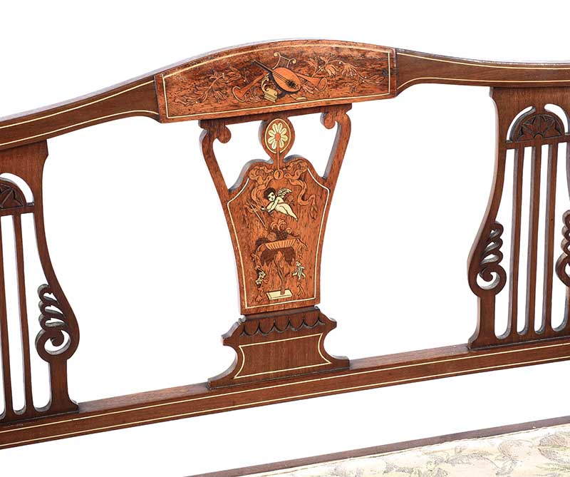 EDWARDIAN INLAID WINDSOR SEAT - Image 2 of 4