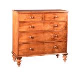 VICTORIAN MAHOGANY CHEST OF DRAWERS