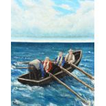 Sean Loughrey - SEA DOGS - Oil on Canvas - 20 x 16 inches - Signed
