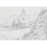John Dinan - THE HOMESTEAD - Pencil on Paper - 6 x 8 inches - Signed