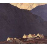 Paul Henry RHA - CONNEMARA COTTAGES - Coloured Print - 9 x 11 inches - Unsigned