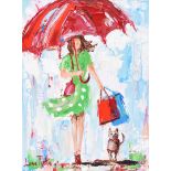 Lorna Millar - SHOPPING TIME - Oil on Board - 16 x 12 inches - Signed