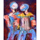 John Stewart - TRAD SESSION - Oil on Canvas - 12 x 10 inches - Signed in Monogram