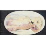 Con Campbell - LABRADOR PUP - Oil on Board - 8 x 4 inches - Signed