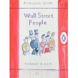 Spillane - WALL STREET PEOPLE BY CHARLES D. ELLIS - Acrylic on Canvas - 24 x 18 inches - Signed