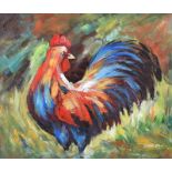 Ellie Finn - THE ROOSTER - Oil on Canvas - 20 x 24 inches - Signed