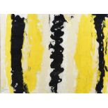 Gerald G. Beattie - ABSTRACT, BLACK & YELLOW - Oil on Board - 23 x 31 inches - Signed