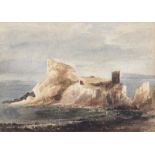 Andrew Nicholl RHA - KINBANE CASTLE, COUNTY ANTRIM - Watercolour Drawing - 8 x 11 inches - Signed