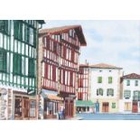 Allen M. Foye - LE VILLAGE D'ESPELETTE - Watercolour Drawing - 11 x 15 inches - Signed