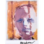 Basil Blackshaw, HRHA HRUA - TRAVELLER'S HEAD - Coloured Print - 7 x 5 inches - Signed