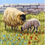 Ronald Keefer - SPRING LAMB - Oil on Board - 24 x 24 inches - Signed