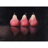 Kevin Meehan - THREE PEARS - Oil on Canvas - 10 x 14 inches - Signed