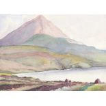 William Conor RHA RUA - SUGARLOAF MOUNTAIN - Watercolour Drawing - 11 x 15 inches - Signed