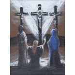 Noreen O'Malley - THE CRUCIFIXION - Pastel on Paper - 15 x 11 inches - Signed