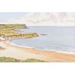 Samuel McLarnon, UWS - WHITEPARK BAY, COUNTY ANTRIM - Watercolour Drawing - 9 x 13 inches - Signed