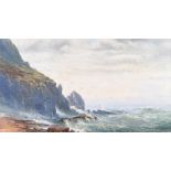 John Faulkner RHA - SHORE AT ACHILL - Watercolour Drawing - 17 x 30 inches - Signed