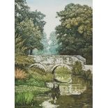 Mark Spain - COUNTRY BRIDGE - Limited Edition Coloured Print (159/200) - 10 x 7 inches - Signed