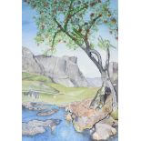 Teresa O'Kane - THE ROWAN TREE - Watercolour Drawing - 13 x 9 inches - Signed
