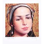 Ken Hamilton - GOLDEN MUSE - Coloured Print - 7 x 7 inches - Signed