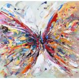 Lorna Millar - BUTTERFLY - Oil on Canvas - 24 x 24 inches - Signed