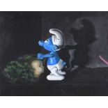 Gail Ritchie - SMURF - Oil on Board - 8 x 10 inches - Signed