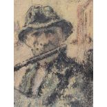 William Conor, RHA RUA - BALLYNURE BALLAD - Wax Crayon on Paper - 13 x 9.5 inches - Signed