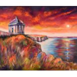 John Stewart - MUSSENDEN TEMPLE SUNSET - Oil on Canvas - 19 x 23 inches - Signed