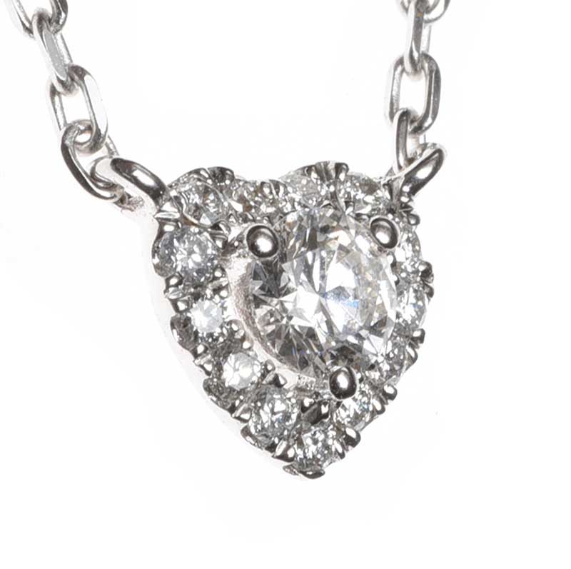 18CT WHITE GOLD DIAMOND NECKLACE - Image 2 of 2