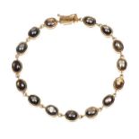 9CT GOLD CAT'S EYE BRACELET