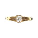 18CT GOLD GENT'S DIAMOND RING