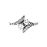 14CT WHITE GOLD DIAMOND RING