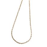 9CT GOLD GUARD CHAIN WITH DOUBLE CLIP CATCH