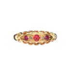 18CT GOLD RUBY AND DIAMOND RING