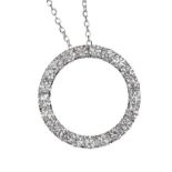 18CT WHITE GOLD DIAMOND NECKLACE