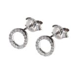 18CT WHITE GOLD DIAMOND EARRINGS