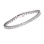 18CT WHITE GOLD DIAMOND LINE BRACELET