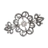 VICTORIAN ROSE DIAMOND-SET BROOCH