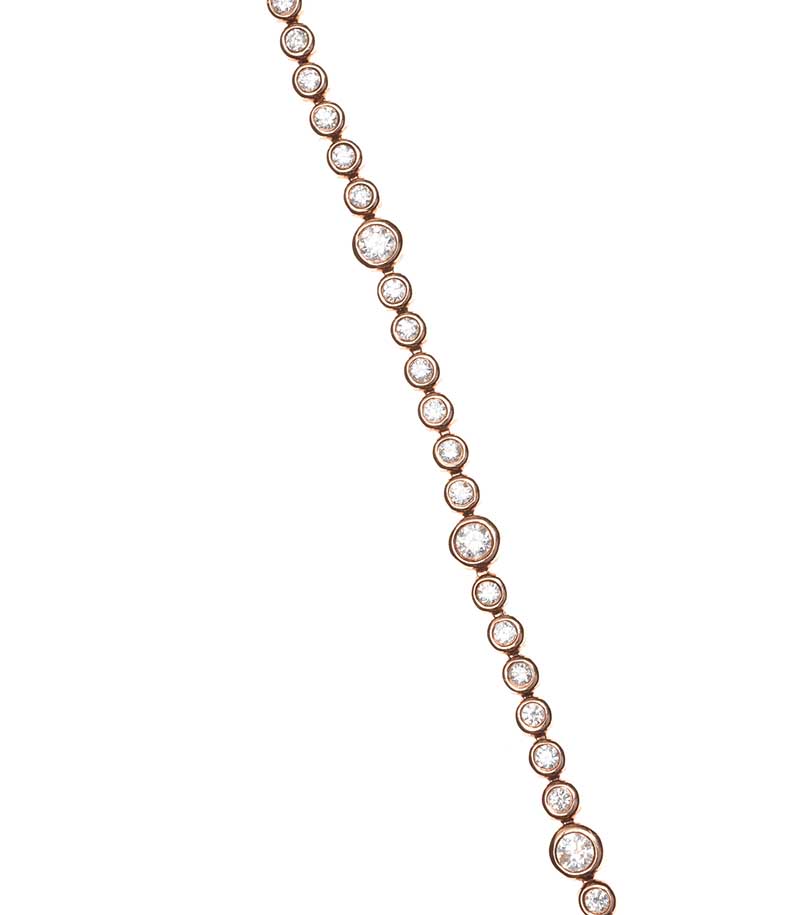 9CT ROSE GOLD DIAMOND BRACELET - Image 2 of 3