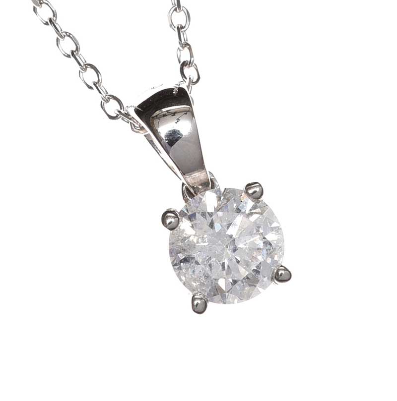 18CT WHITE GOLD DIAMOND NECKLACE