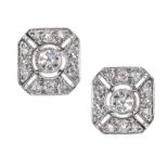 18CT WHITE GOLD DIAMOND EARRINGS