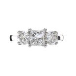 PLATINUM THREE STONE DIAMOND RING