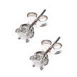 PAIR OF 18CT WHITE GOLD DIAMOND EARRINGS